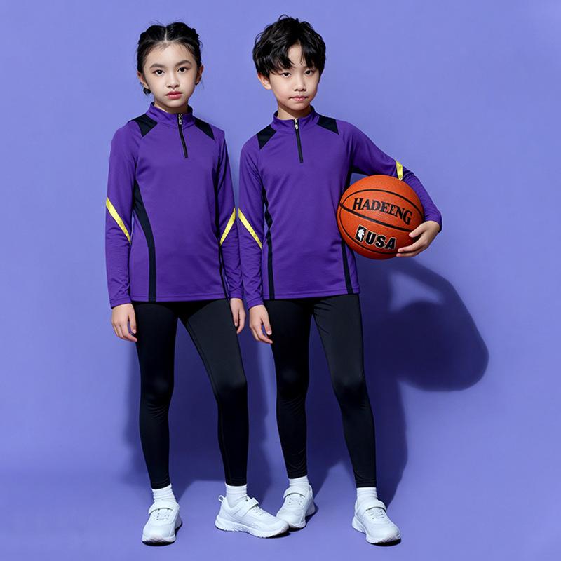 Kids Long-Sleeve Basketball & Football Training Uniform Set - Autumn/Winter, Half-Zip, for Boys & Girls Children 3XS (120-130cm 25-35kg)
Kids Long-Sleeve Basketball & Football Training Uniform Set - Autumn/Winter, Half-Zip, for Boys & Girls Children 3XS (120-130cm 25-35kg)