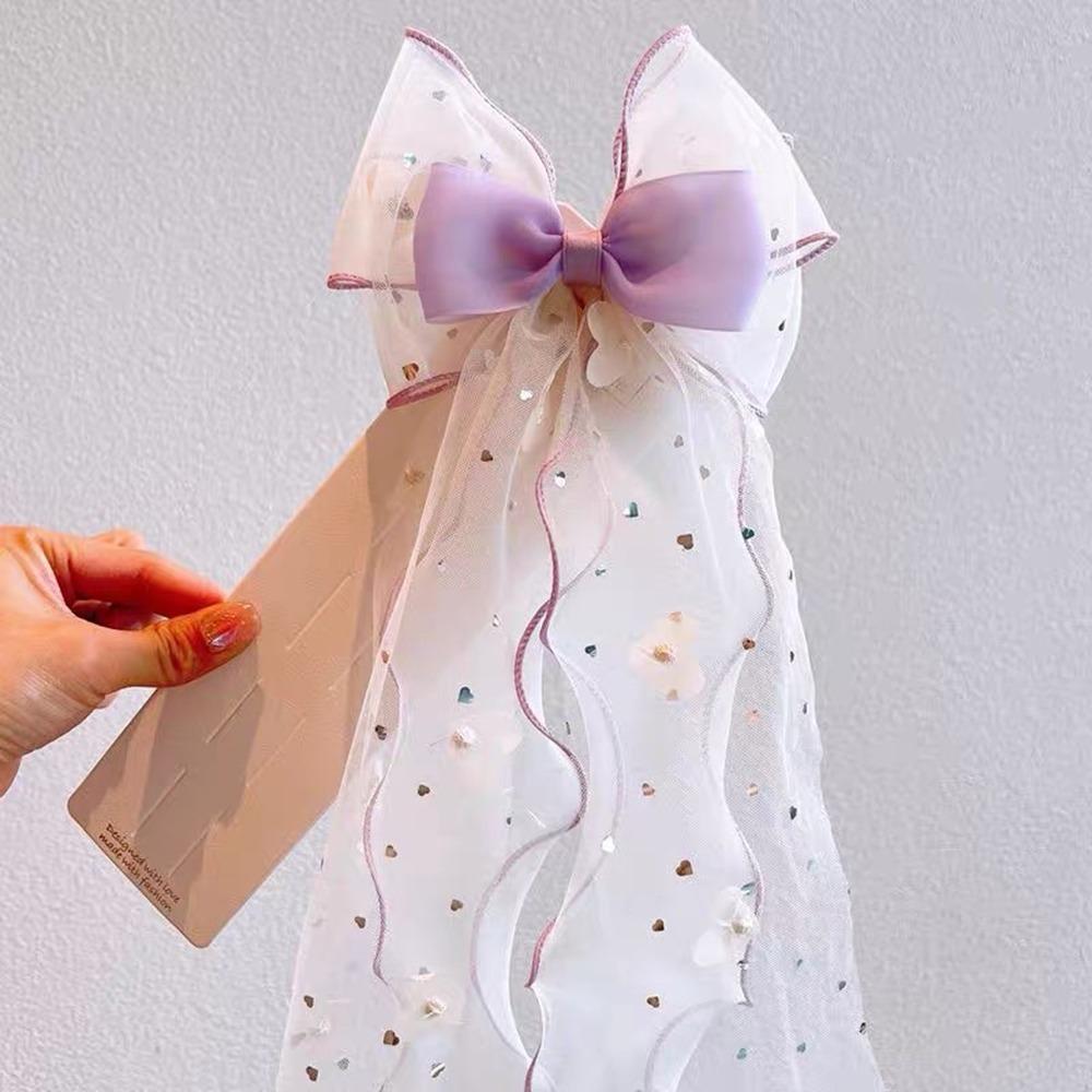 Fashion Mesh Hair Clip Bow Long Ribbon Weave Ponytail Top Clip Duckbill Clip фіолетовий
Fashion Mesh Hair Clip Bow Long Ribbon Weave Ponytail Top Clip Duckbill Clip фіолетовий