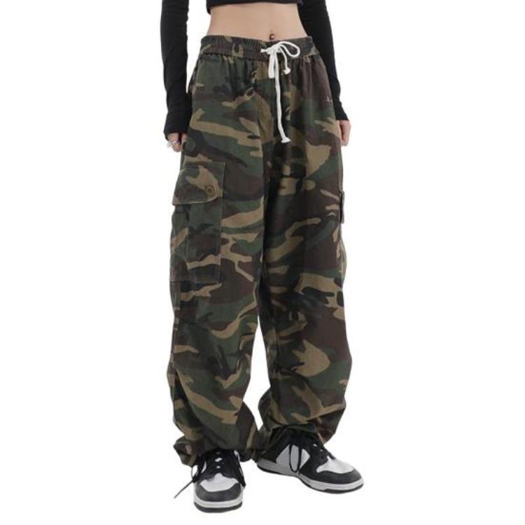 Women Casual Loose Fit Cargo Pants Elastic Waist Adjustable Drawstring Leisure Trousers with Big Pockets M камуфляжный
Women Casual Loose Fit Cargo Pants Elastic Waist Adjustable Drawstring Leisure Trousers with Big Pockets M камуфляжный