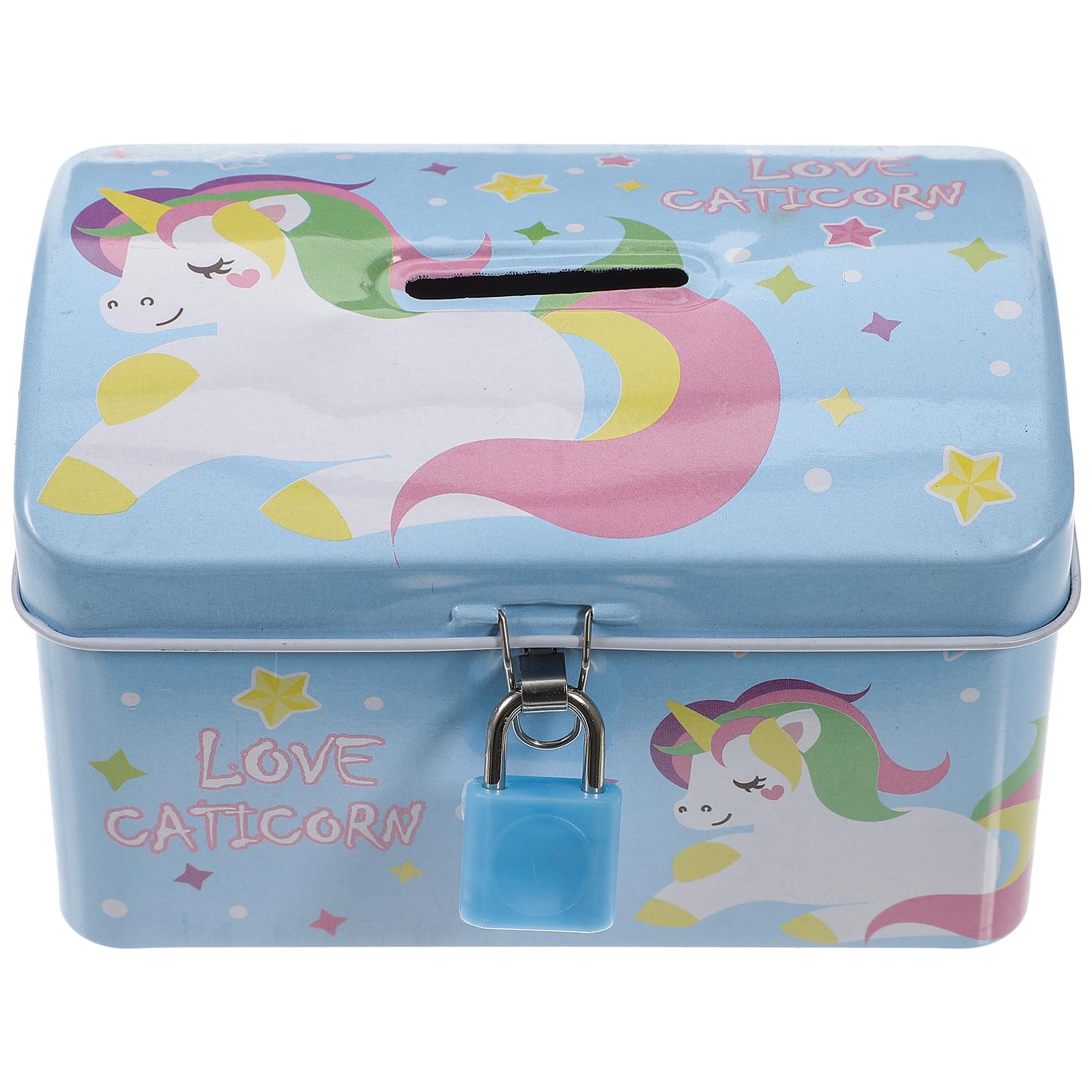 Bank Piggy Money Unicorn Coin Box Kids Saving Pot Lock Animal Jar Girls Metal Storage Banks Cartoon Printing Container Table Key 13X8X7.7CM
Bank Piggy Money Unicorn Coin Box Kids Saving Pot Lock Animal Jar Girls Metal Storage Banks Cartoon Printing Container Table Key 13X8X7.7CM