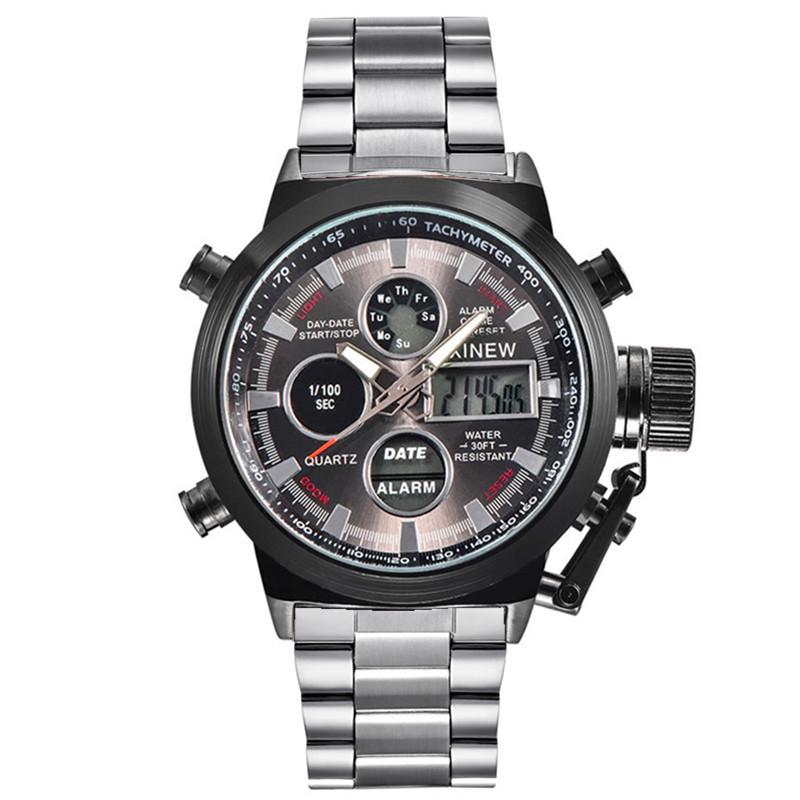 Мужские многофункциональные спортивные часы Huaqiangbei с ремешком из нержавеющей стали
Мужские многофункциональные спортивные часы Huaqiangbei с ремешком из нержавеющей стали