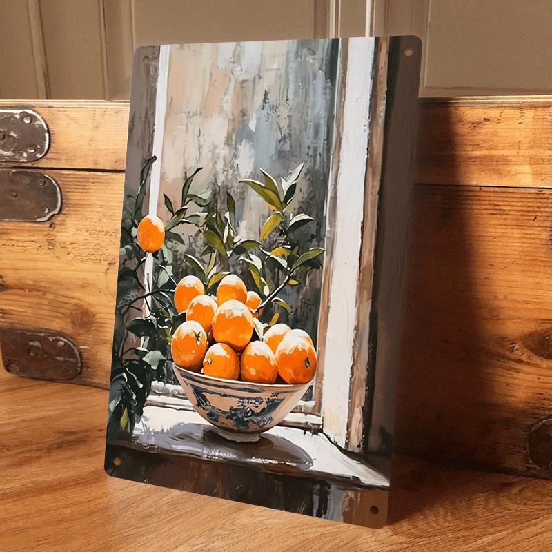 A 2D citrus-themed blue and white porcelain bowl with a tin plate, depicting a retro window view in the kitchen or dining room. 20x30cm
A 2D citrus-themed blue and white porcelain bowl with a tin plate, depicting a retro window view in the kitchen or dining room. 20x30cm