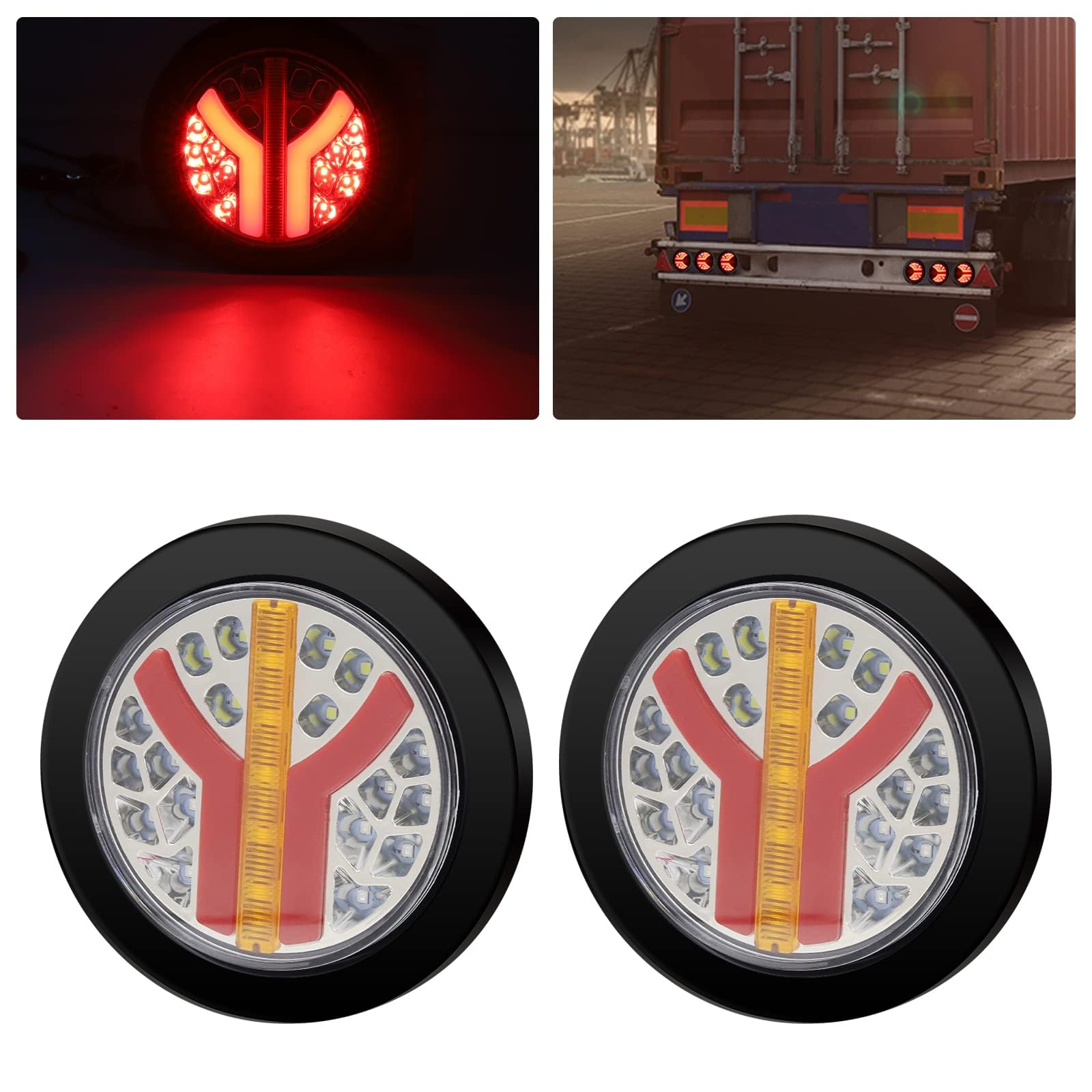 Aoling Задний фонарь грузовика DC12V 24V Задний фонарь Красный Желтый Белый 3 цвета Светодиодный Водонепроницаемый Задний фонарь прицепа Круглый Указатель поворота Стоп-сигнал Габаритный фонарь чёрный
Aoling Задний фонарь грузовика DC12V 24V Задний фонарь Красный Желтый Белый 3 цвета Светодиодный Водонепроницаемый Задний фонарь прицепа Круглый Указатель поворота Стоп-сигнал Габаритный фонарь чёрный