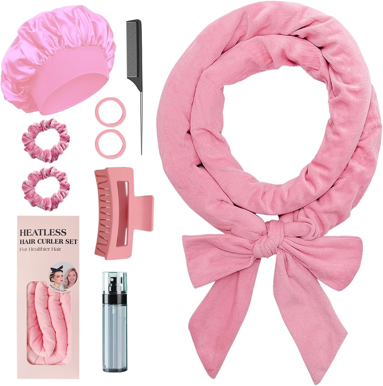 Безтермічні локони, Бігуді без нагрівання на ніч, Пов язка для безтермічних локонів для жінок, Чорна рожевий
Безтермічні локони, Бігуді без нагрівання на ніч, Пов язка для безтермічних локонів для жінок, Чорна рожевий