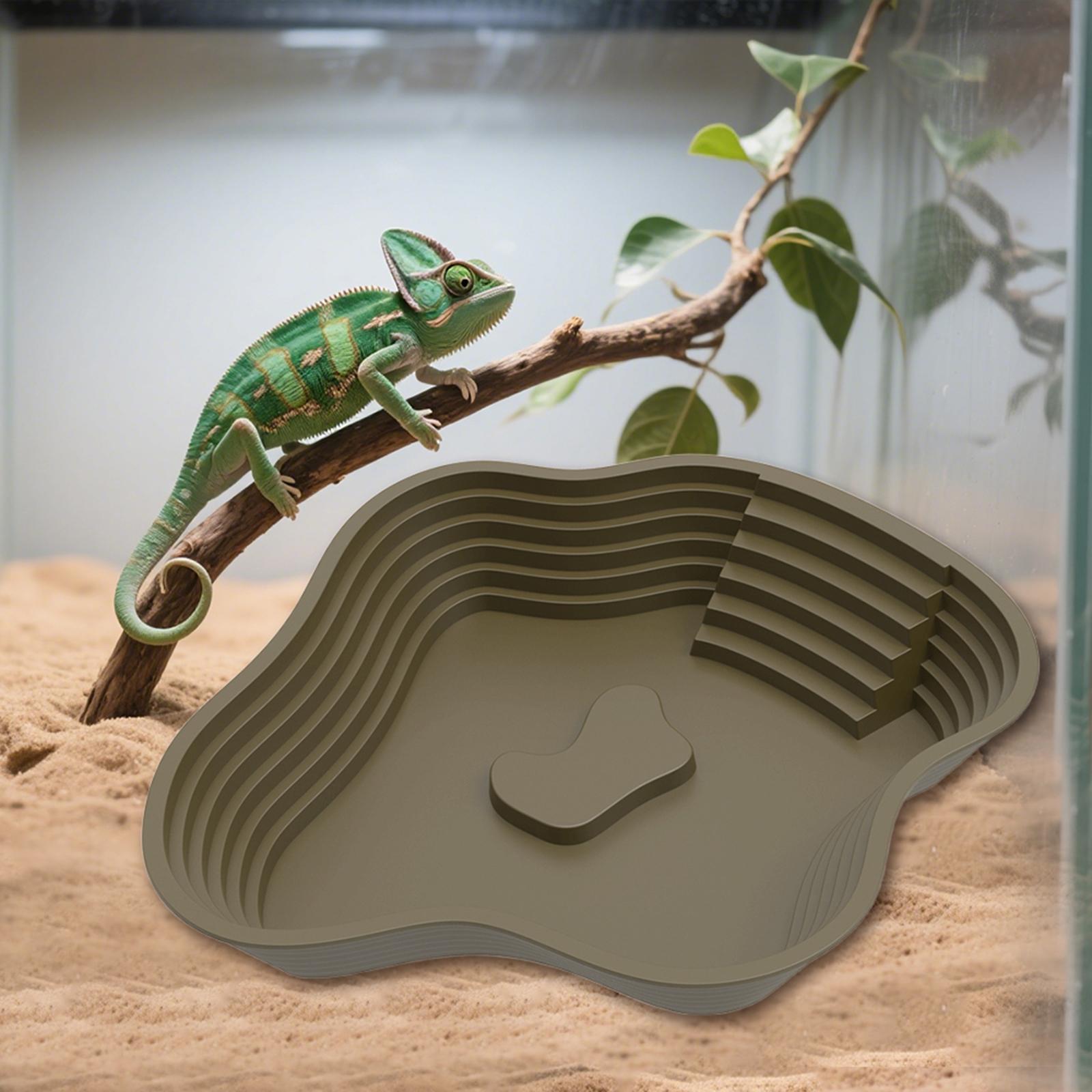 Reptile Water Bowl with Ramp Turtle Bathing Pool Large Feeding Dish Turtle Basking Platform for Gecko Snake Bearded Dragon темно-зелений колір
Reptile Water Bowl with Ramp Turtle Bathing Pool Large Feeding Dish Turtle Basking Platform for Gecko Snake Bearded Dragon темно-зелений колір