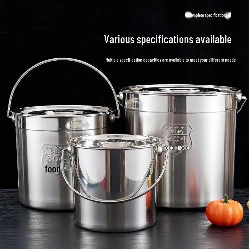 Commercial Grade 304 Stainless Steel Multi-Purpose Bucket with Lid
Commercial Grade 304 Stainless Steel Multi-Purpose Bucket with Lid