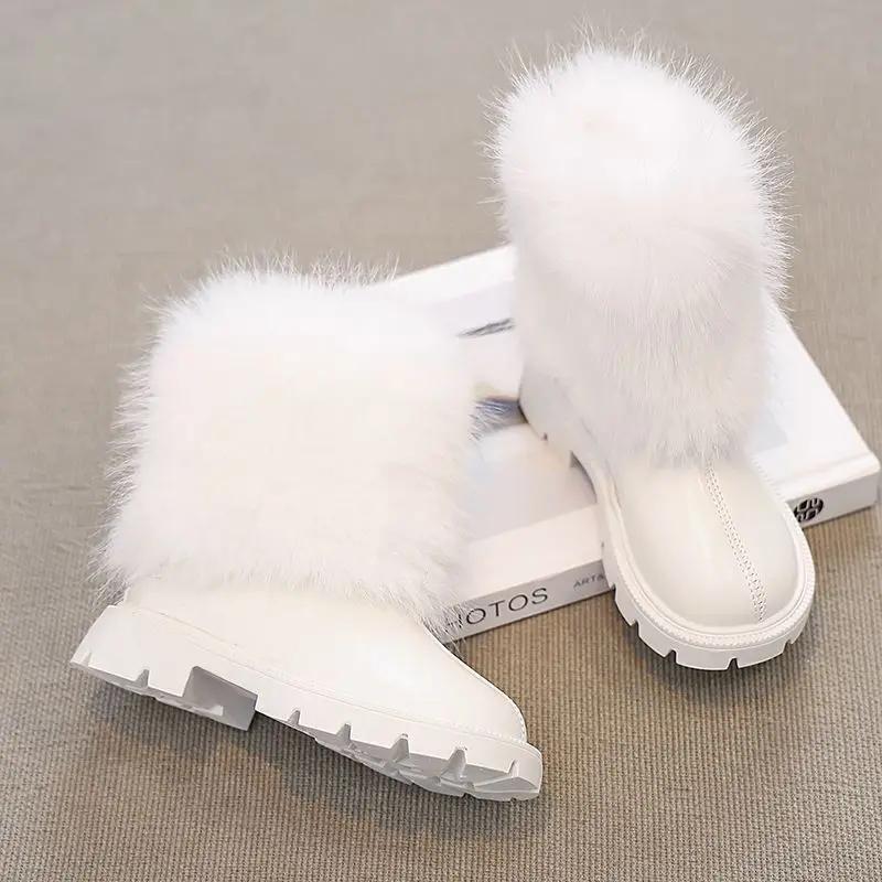 Winter Solid Kids Fashion Boots PU Leather Faux Fur Girls Knee High Shoes 2024 Warm NonSlip Children Long Boots Botas Para Niñas 26 (insole 16.5cm) білий
Winter Solid Kids Fashion Boots PU Leather Faux Fur Girls Knee High Shoes 2024 Warm NonSlip Children Long Boots Botas Para Niñas 26 (insole 16.5cm) білий
