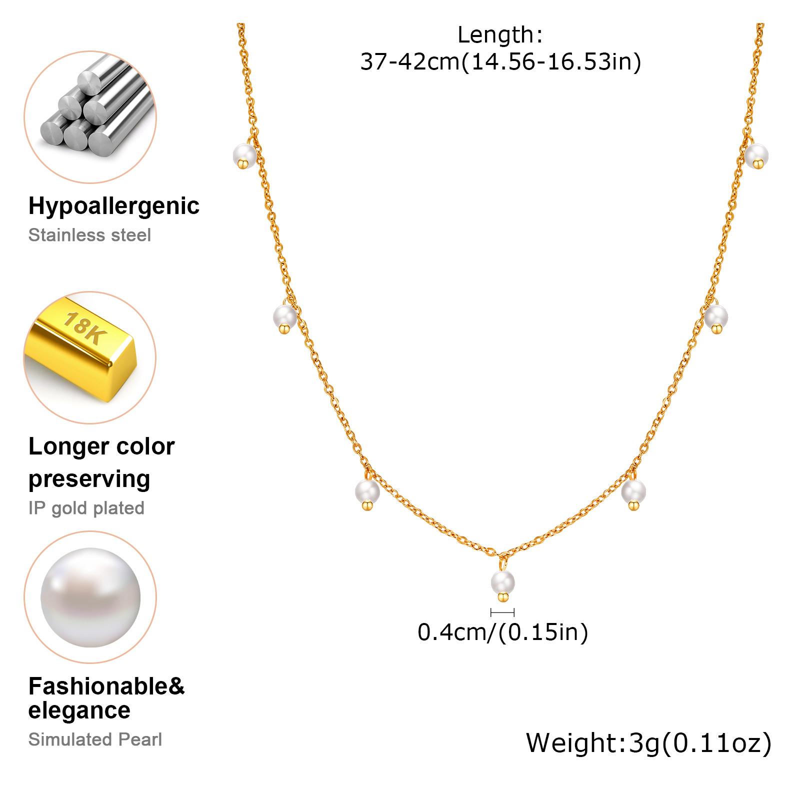Vnox Elegant Simulated Pearl Beads Necklace Stainless Steel Sweater Chain Heart Collar Choker Gift For Women Girls
Vnox Elegant Simulated Pearl Beads Necklace Stainless Steel Sweater Chain Heart Collar Choker Gift For Women Girls