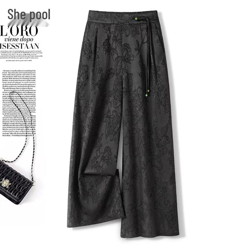 Women s Chinese Style Jacquard Wide-Leg Cropped Pants L
Women s Chinese Style Jacquard Wide-Leg Cropped Pants L