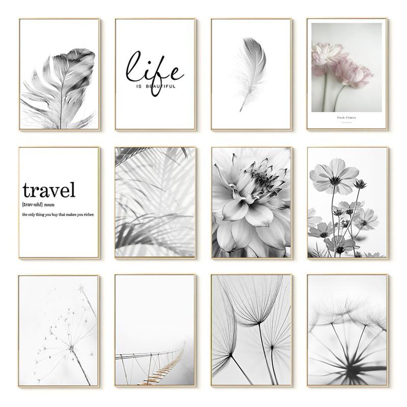 Feather Dandelion Picture Canvas Living Room Decor Mural Poster Black and White Floral Print Fresh Wall Art
Feather Dandelion Picture Canvas Living Room Decor Mural Poster Black and White Floral Print Fresh Wall Art