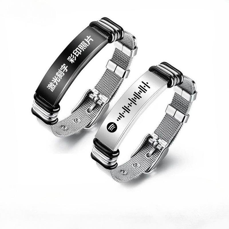 Мужской браслет из нержавеющей стали с изогнутой биркой, деформируемый сетчатый браслет с лентой и гравировкой, фотобраслет
Мужской браслет из нержавеющей стали с изогнутой биркой, деформируемый сетчатый браслет с лентой и гравировкой, фотобраслет