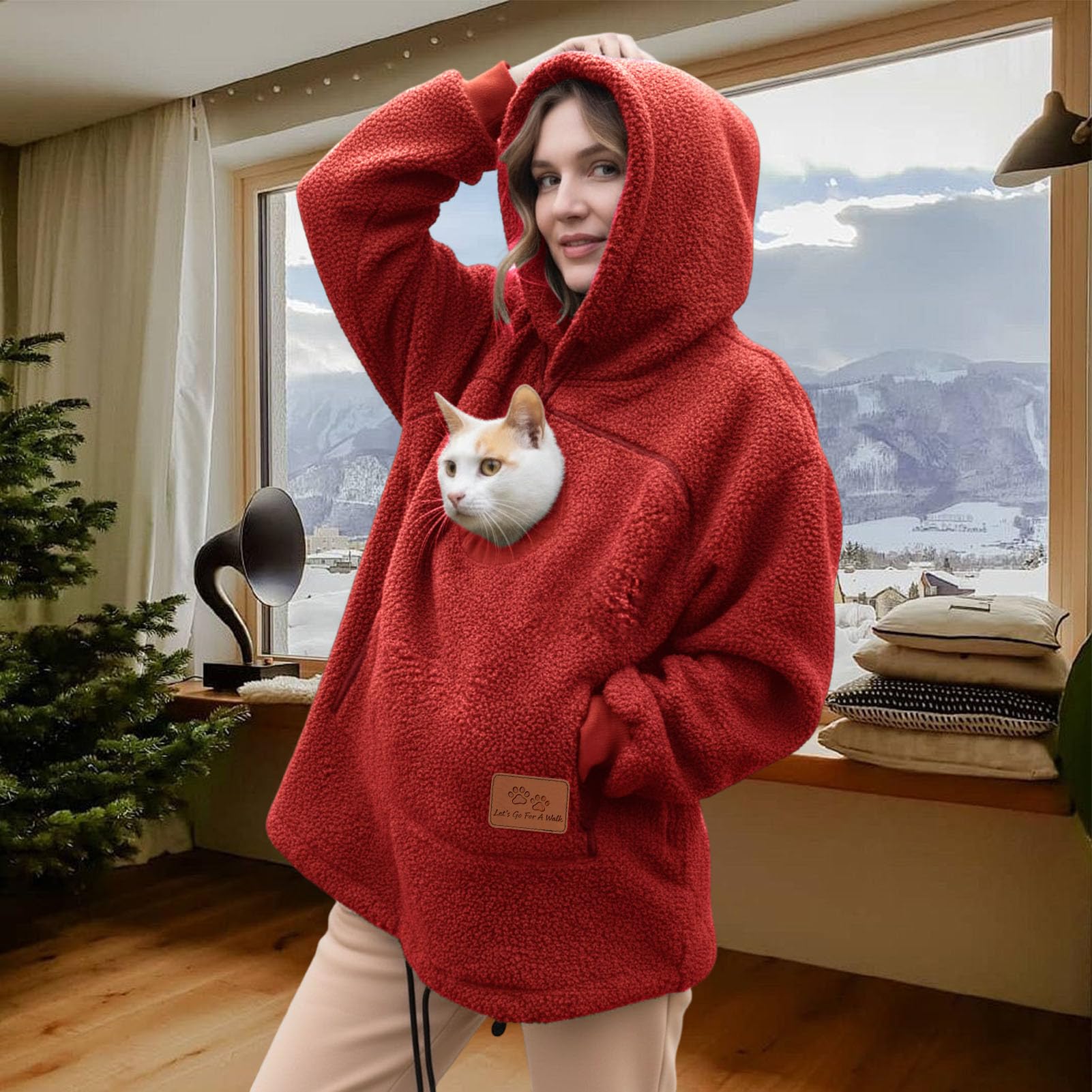 Унісекс Вулична Толстовка-Кенгуру з Кишенею для Домашнього Улюбленця, Толстовка на Блискавці, Пухнаста Толстовка з Капюшоном S червоний
Унісекс Вулична Толстовка-Кенгуру з Кишенею для Домашнього Улюбленця, Толстовка на Блискавці, Пухнаста Толстовка з Капюшоном S червоний