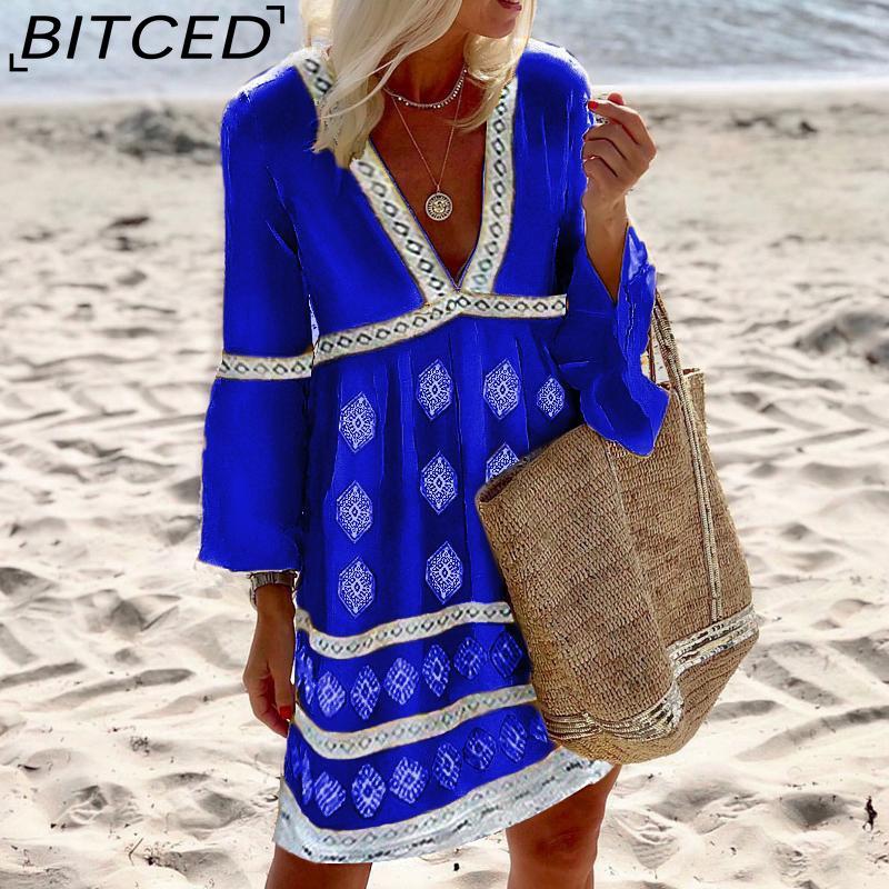 BITCED Women s Customised Print Mid-Length Long-Sleeved Dress XXL синій
BITCED Women s Customised Print Mid-Length Long-Sleeved Dress XXL синій