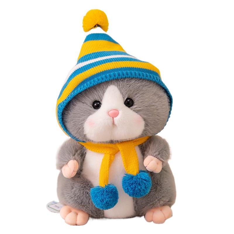 High Quality Hoodie Hat Golden Hamster Plushie Stuffed Likfelike Fluffy Hair Peluche Syrian Hamster Simulated Animals Plush Toy 30cm сірий
High Quality Hoodie Hat Golden Hamster Plushie Stuffed Likfelike Fluffy Hair Peluche Syrian Hamster Simulated Animals Plush Toy 30cm сірий