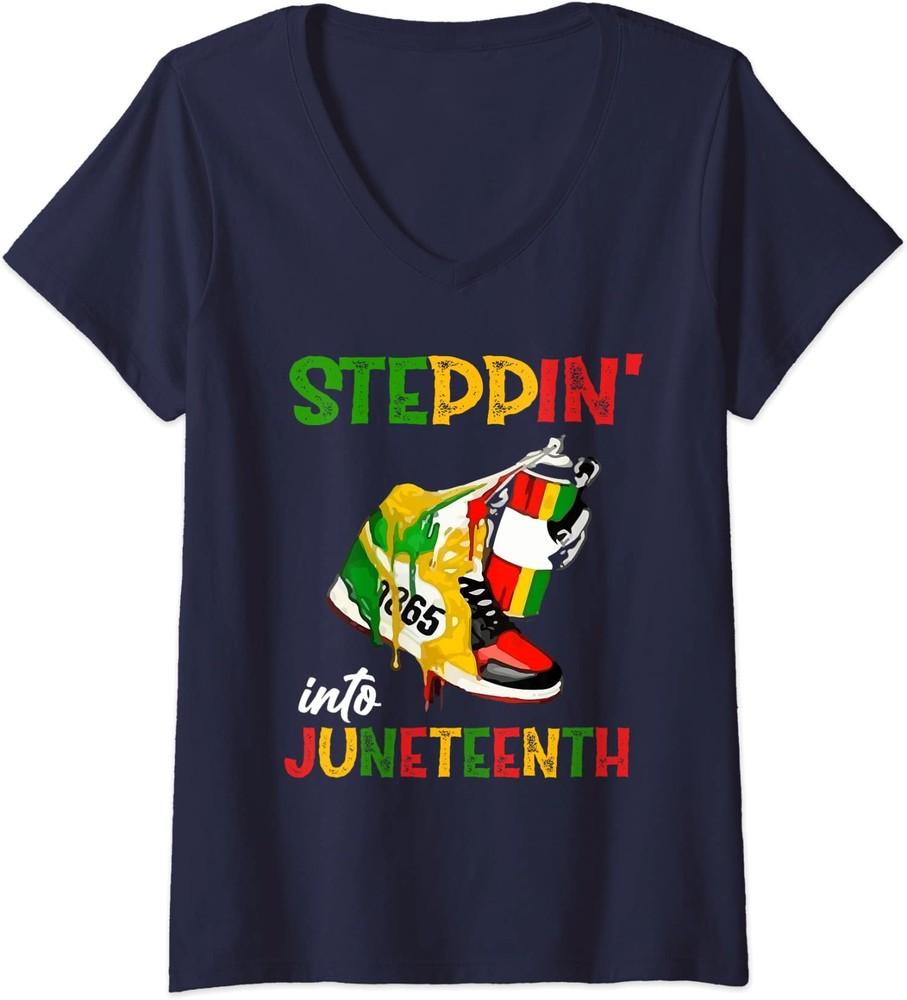 Stepping Into Juneteenth 1865 Pride Racism Gift Ladies V-Neck Tshirt Unisex T-Shirt L
Stepping Into Juneteenth 1865 Pride Racism Gift Ladies V-Neck Tshirt Unisex T-Shirt L