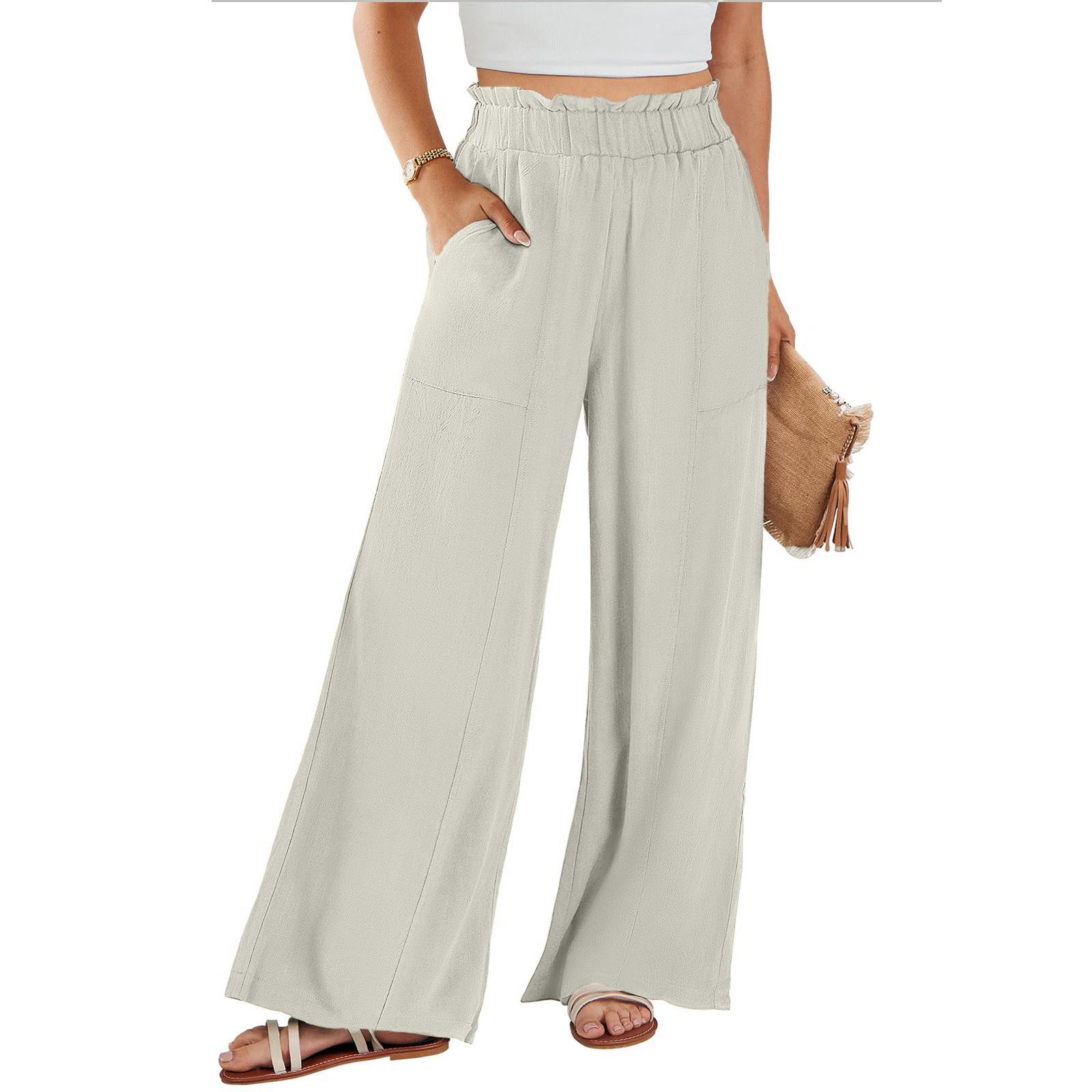 Women s Cotton Linen Pants Summer Wide Leg Casual Loose Drawstring High Waist Palazzo Pants Trousers With Pockets XL хакі
Women s Cotton Linen Pants Summer Wide Leg Casual Loose Drawstring High Waist Palazzo Pants Trousers With Pockets XL хакі