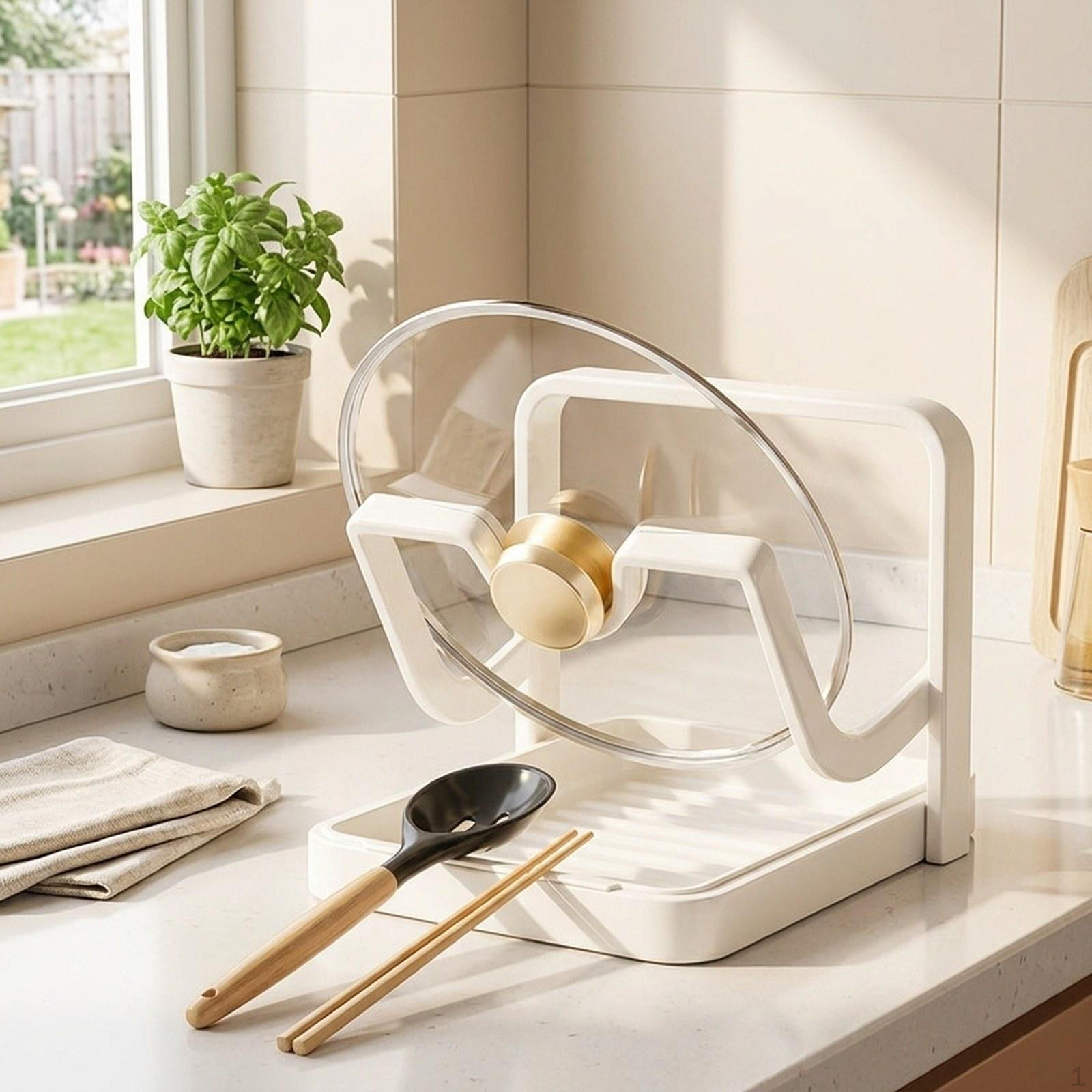 Kitchen Lid Rack Organizer Pot Stand Spoon Rest Carbon Steel Utensil Holder Suitable for Cooking 18cmx14cmx12.5cm
Kitchen Lid Rack Organizer Pot Stand Spoon Rest Carbon Steel Utensil Holder Suitable for Cooking 18cmx14cmx12.5cm