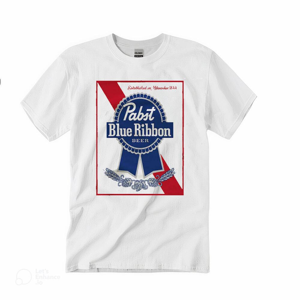 Pabst Blue Ribbon T Shirt. Short Sleeve Tee Men Woman White Tee US Size Unisex T-Shirt S
Pabst Blue Ribbon T Shirt. Short Sleeve Tee Men Woman White Tee US Size Unisex T-Shirt S