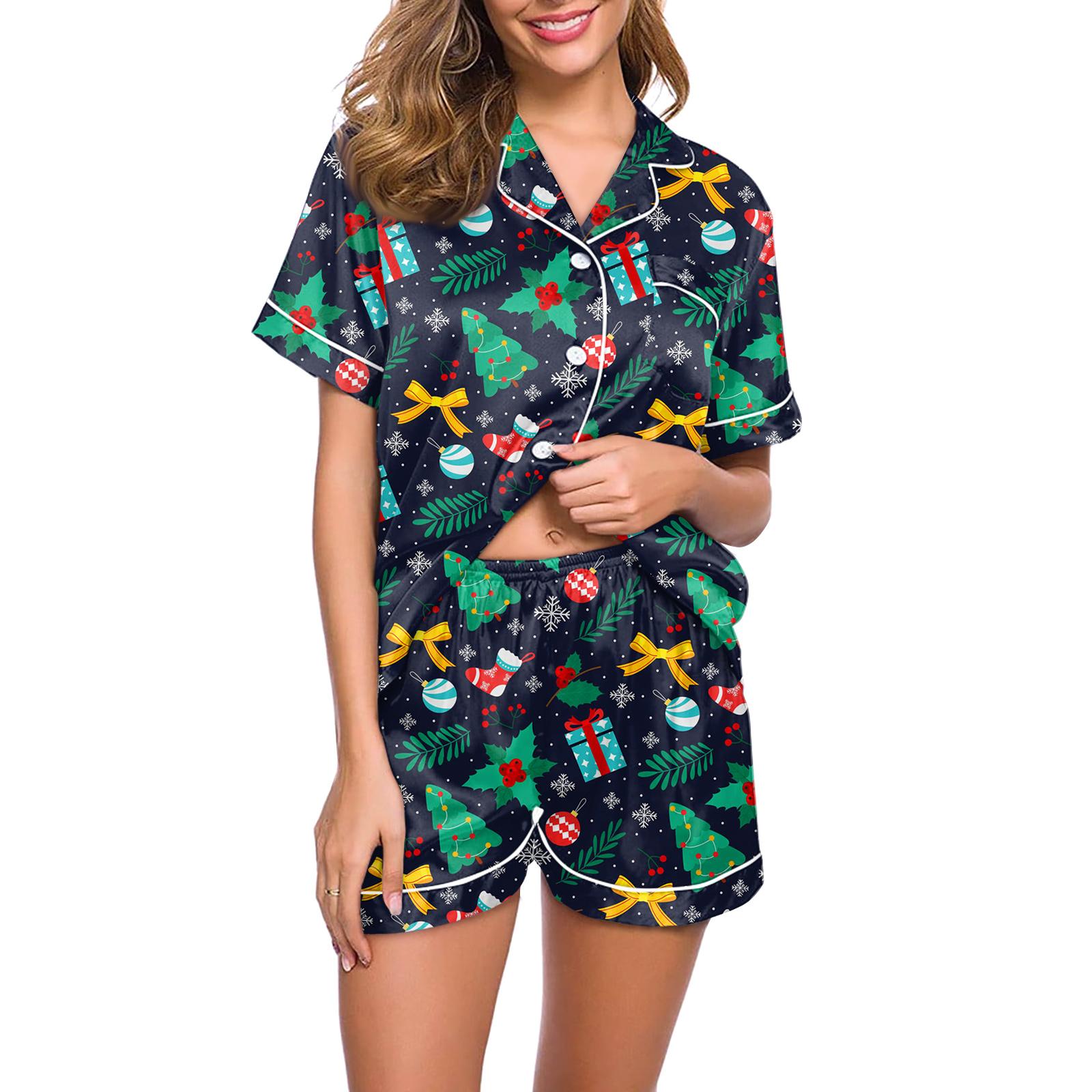 Women s Casual Fashion Christmas Print Short-Sleeve Top And Shorts Homewear Set XXL
Women s Casual Fashion Christmas Print Short-Sleeve Top And Shorts Homewear Set XXL