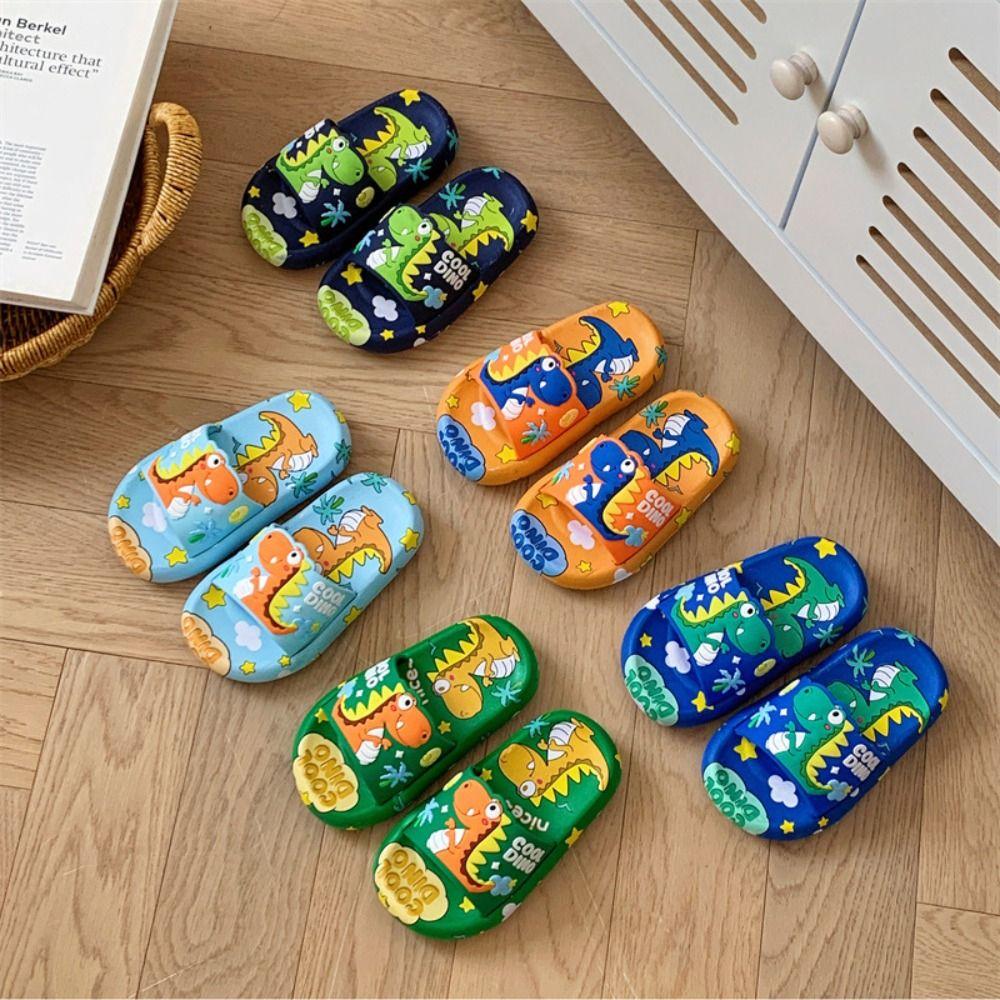 Anti Slip Cute Dinosaur Slippers Platform Children s Bathroom Sandals Summer EUR28-29 зелений 
Anti Slip Cute Dinosaur Slippers Platform Children s Bathroom Sandals Summer EUR28-29 зелений