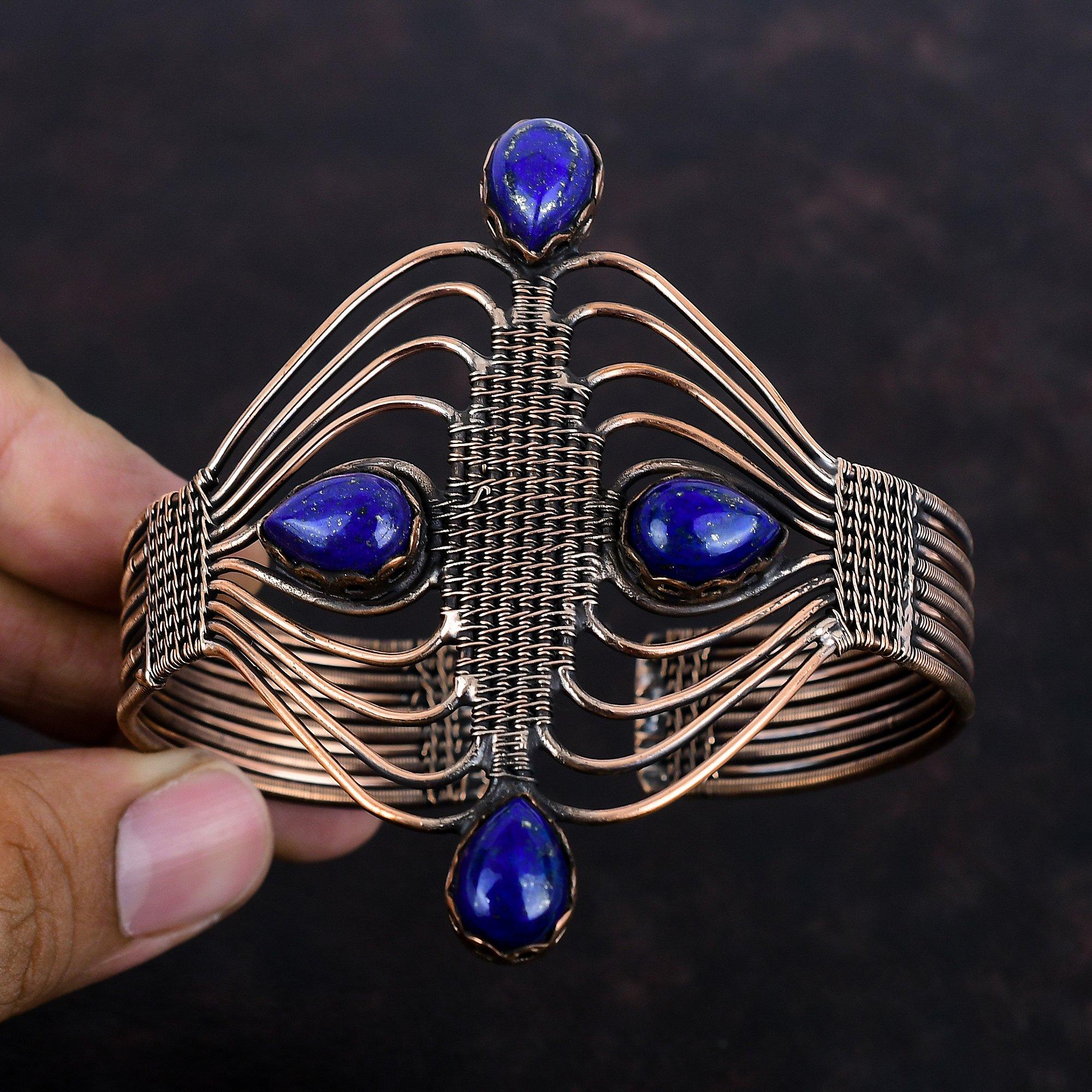 Lapis Lazuli Copper Bangle Wire Wrapped Cuff Bracelet Adjustable Bangle Gemstone Jewelry Handmade Bangle Copper Wire Jewelry Gifts For Wife Adjustable
Lapis Lazuli Copper Bangle Wire Wrapped Cuff Bracelet Adjustable Bangle Gemstone Jewelry Handmade Bangle Copper Wire Jewelry Gifts For Wife Adjustable