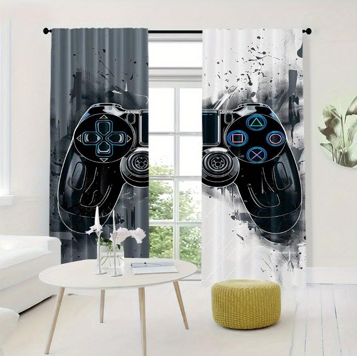 2PC Graffiti Gaming Controller Curtains - Black & White Abstract Print Window Drapes for Boys Bedroom Game Room Decor 24x59in(60x150CM)x2&Rod Pocket
2PC Graffiti Gaming Controller Curtains - Black & White Abstract Print Window Drapes for Boys Bedroom Game Room Decor 24x59in(60x150CM)x2&Rod Pocket