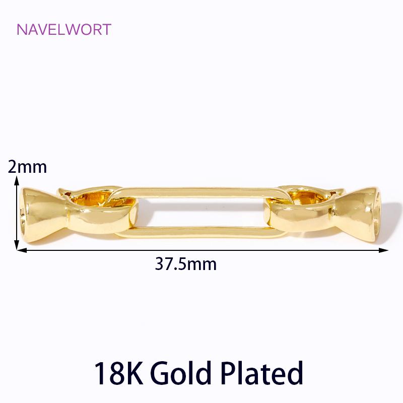 18K Gold Plated Brass Long Oval Pearl Clasp Fastener Connector Clasps For Jewelry Making DIY Bracelet Making Accessories 1 piece
18K Gold Plated Brass Long Oval Pearl Clasp Fastener Connector Clasps For Jewelry Making DIY Bracelet Making Accessories 1 piece