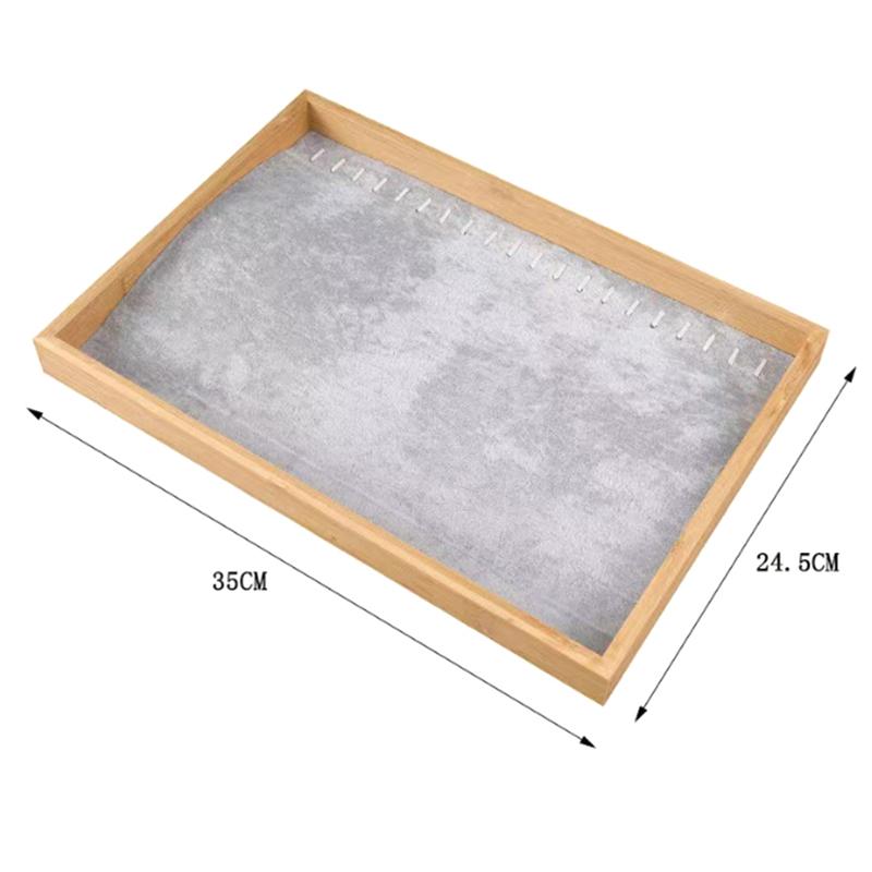 Velvet Bamboo Jewelry Display Tray Ring Earring Necklace Bracelet Pendant Organizer Jewelry Storage Tray For Drawer
Velvet Bamboo Jewelry Display Tray Ring Earring Necklace Bracelet Pendant Organizer Jewelry Storage Tray For Drawer