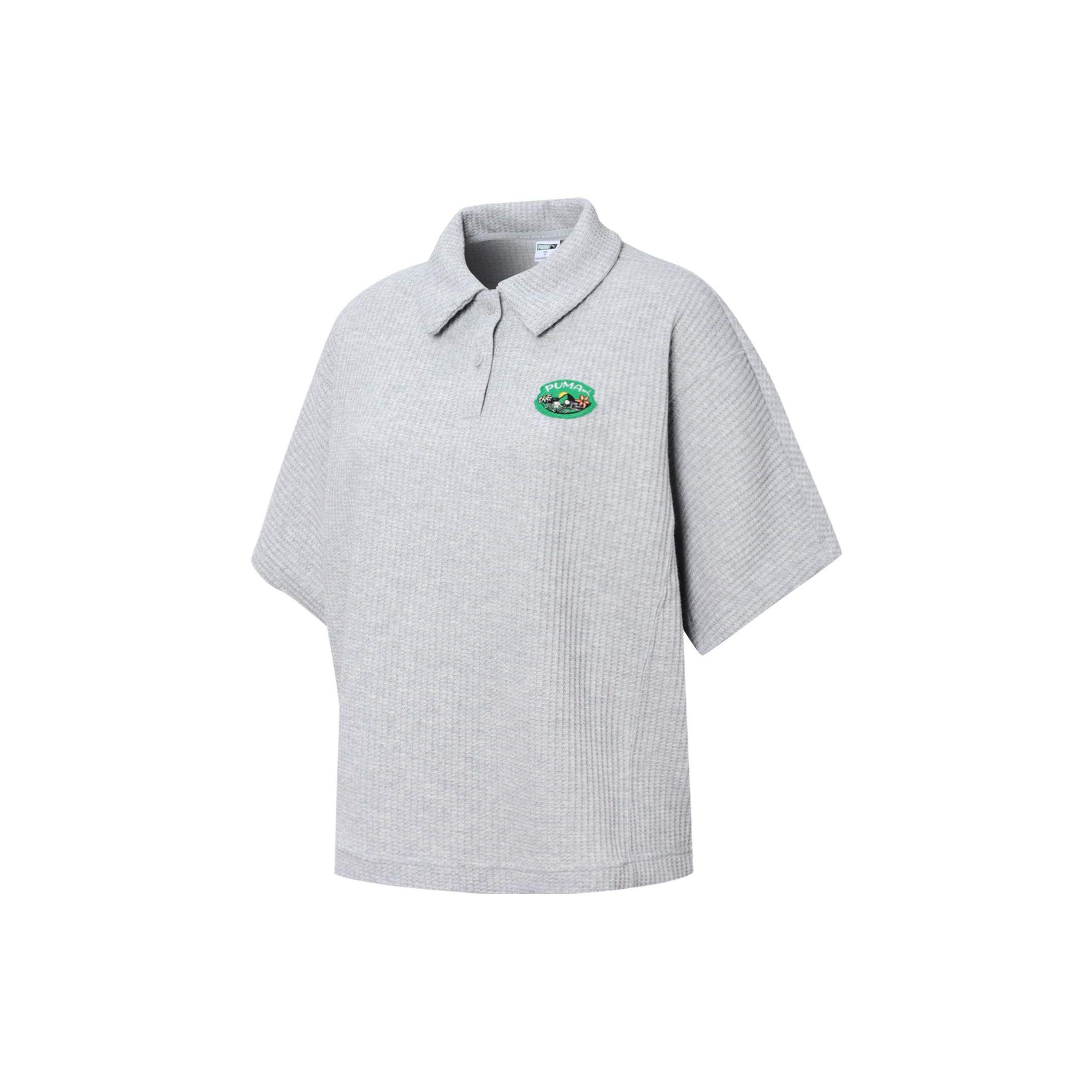 Puma Glamping SS Polo Logo Embroidery Print Waffle Solid Short Sleeve Polo Shirt Women tops Gray 536883-04 XL
Puma Glamping SS Polo Logo Embroidery Print Waffle Solid Short Sleeve Polo Shirt Women tops Gray 536883-04 XL