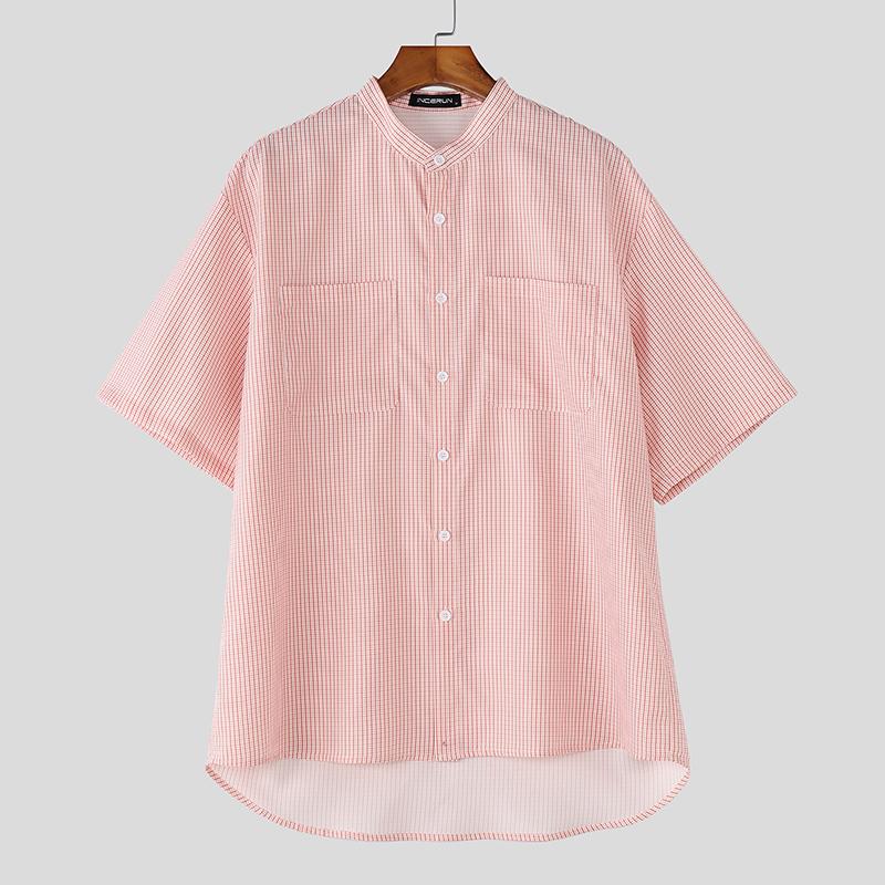 INCERUN Men Henley Shirt Summer Button Down Striped Casual Loose Tops 2XL помаранчевий
INCERUN Men Henley Shirt Summer Button Down Striped Casual Loose Tops 2XL помаранчевий