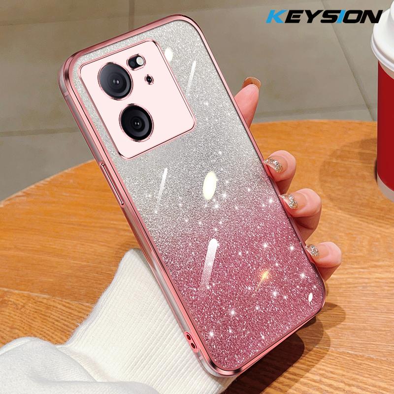 KEYSION Luxury Plating Glitter Phone Case for Xiaomi 13T Pro 5G Transparent Soft TPU Shockproof Back Cover for Xiaomi 13T 5G for Xiaomi 13T Pro рожевий
KEYSION Luxury Plating Glitter Phone Case for Xiaomi 13T Pro 5G Transparent Soft TPU Shockproof Back Cover for Xiaomi 13T 5G for Xiaomi 13T Pro рожевий