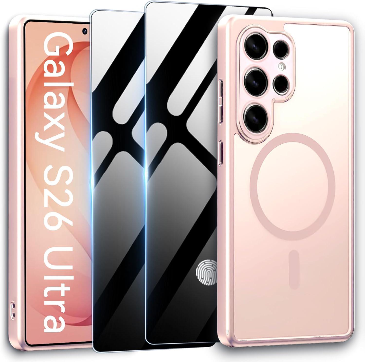 Для Samsung Galaxy S26 Ultra S26+ Магнитный чехол для телефона с 2 защитными стеклами для конфиденциальности MagSafe Амортизирующий защитный чехол для телефона For GalaxyS26&Case & Screen Protector
Для Samsung Galaxy S26 Ultra S26+ Магнитный чехол для телефона с 2 защитными стеклами для конфиденциальности MagSafe Амортизирующий защитный чехол для телефона For GalaxyS26&Case & Screen Protector