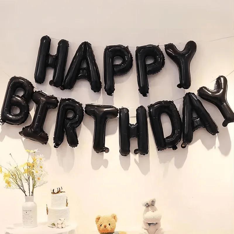 Black Latex Aluminum Foil Happy Birthday Balloons Set Baby Shower Globos For Boys Girls Birthday Party Decorations Supplies 16INCH чорний
Black Latex Aluminum Foil Happy Birthday Balloons Set Baby Shower Globos For Boys Girls Birthday Party Decorations Supplies 16INCH чорний