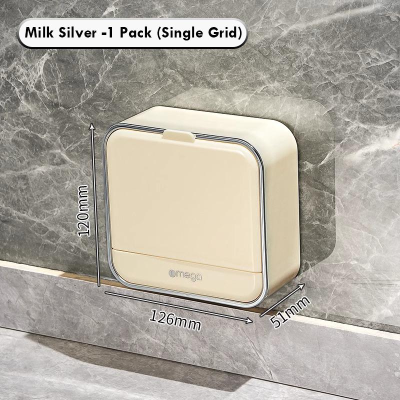 Настенная неперфорированная мыльница для ванной комнаты с крышкой для слива воды, большая грузоподъемность и многофункциональность