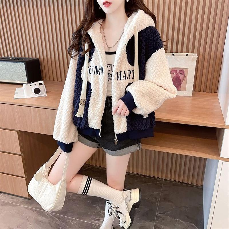 Женская толстовка на молнии из флиса с капюшоном, зимняя, с принтом букв, цветной блок, пальто XL темно-синий
Женская толстовка на молнии из флиса с капюшоном, зимняя, с принтом букв, цветной блок, пальто XL темно-синий