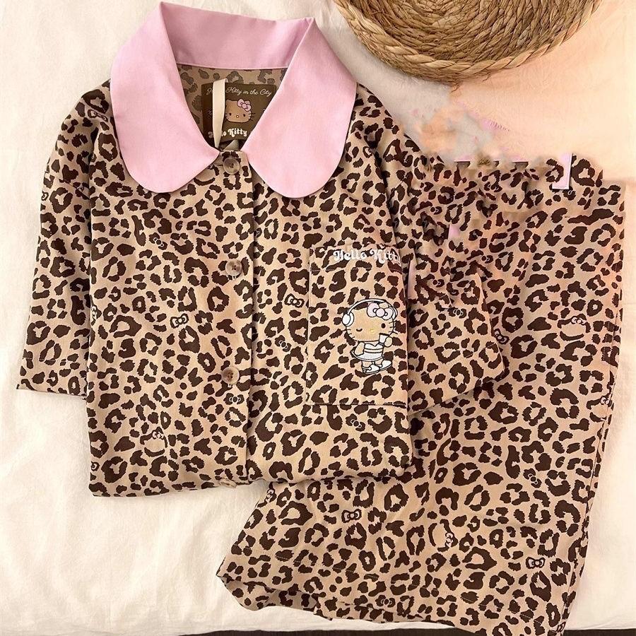 Fashion high-end contrasting color edge leopard print pajamas women s summer cardigan short-sleeved shorts two-piece set women s loungewear S
Fashion high-end contrasting color edge leopard print pajamas women s summer cardigan short-sleeved shorts two-piece set women s loungewear S