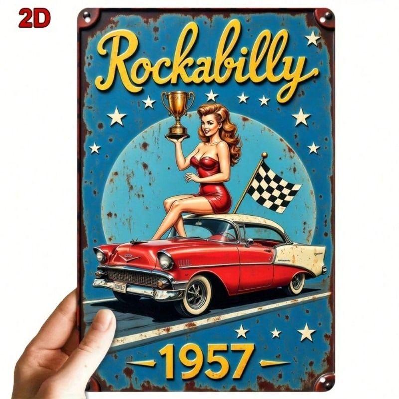 Vintage 1957 Pin Up Girl Metal Poster, Wall Decor for Garage
Vintage 1957 Pin Up Girl Metal Poster, Wall Decor for Garage