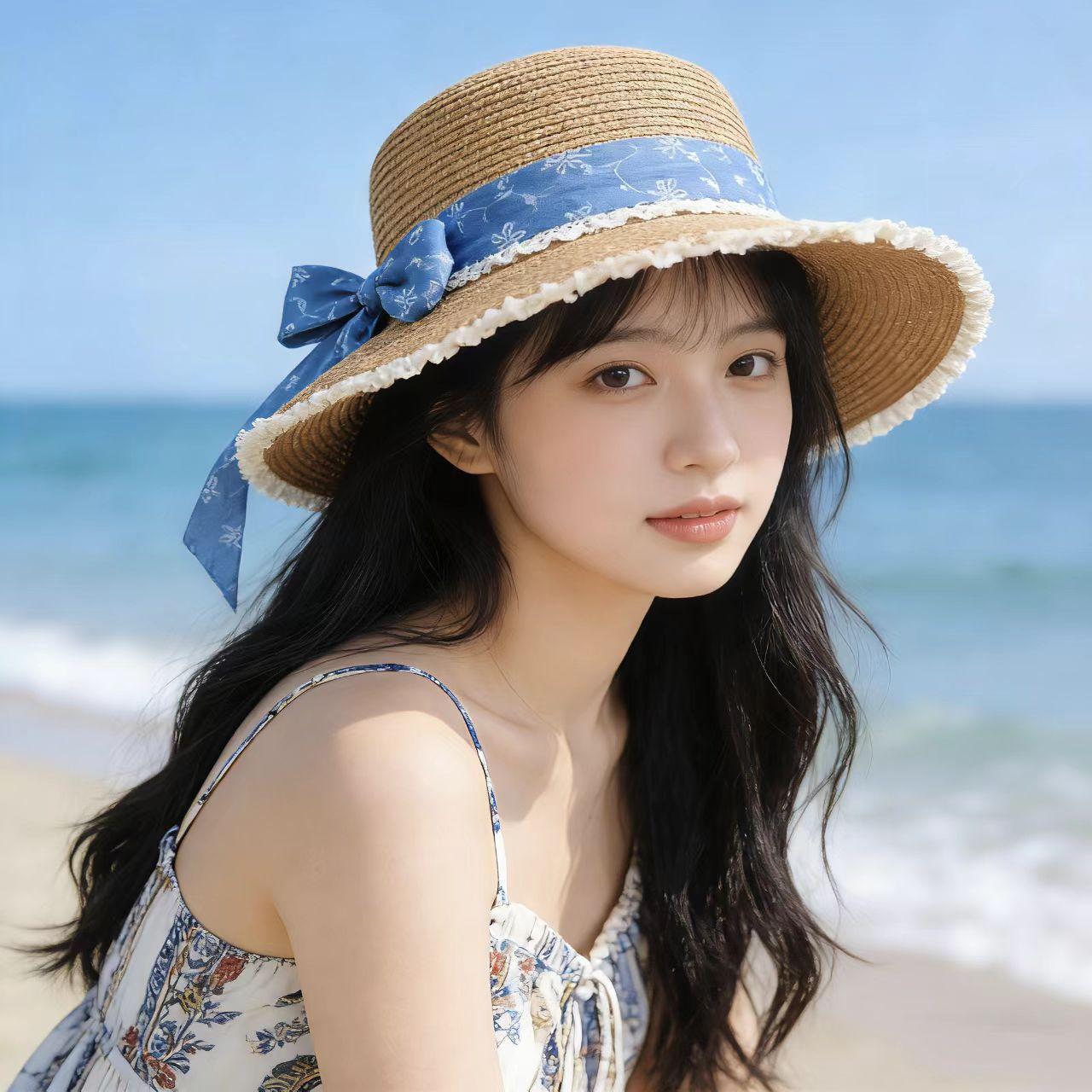 Spring and summer seaside beach outing straw woven rough edge sun hat tide M(56-58cm)
Spring and summer seaside beach outing straw woven rough edge sun hat tide M(56-58cm)