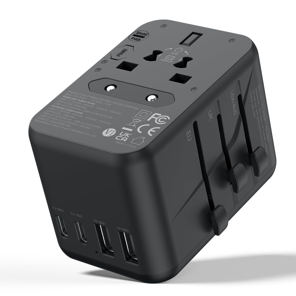 Conversion Plug PD 65W GaN Fast Charging Industry Revolutionary Model Worldwide Compatible Outlet Charging 6 Devices Simultaneously QC Outlet Overseas
Conversion Plug PD 65W GaN Fast Charging Industry Revolutionary Model Worldwide Compatible Outlet Charging 6 Devices Simultaneously QC Outlet Overseas