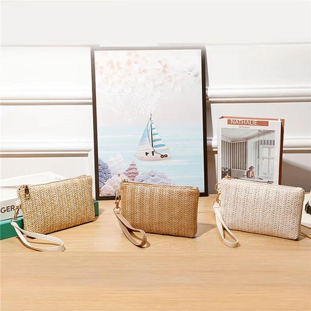Solid Color Card Holder Hand Held Small Lipstick Bag Simple Straw Woven Coin Purse Daily бежевий
Solid Color Card Holder Hand Held Small Lipstick Bag Simple Straw Woven Coin Purse Daily бежевий