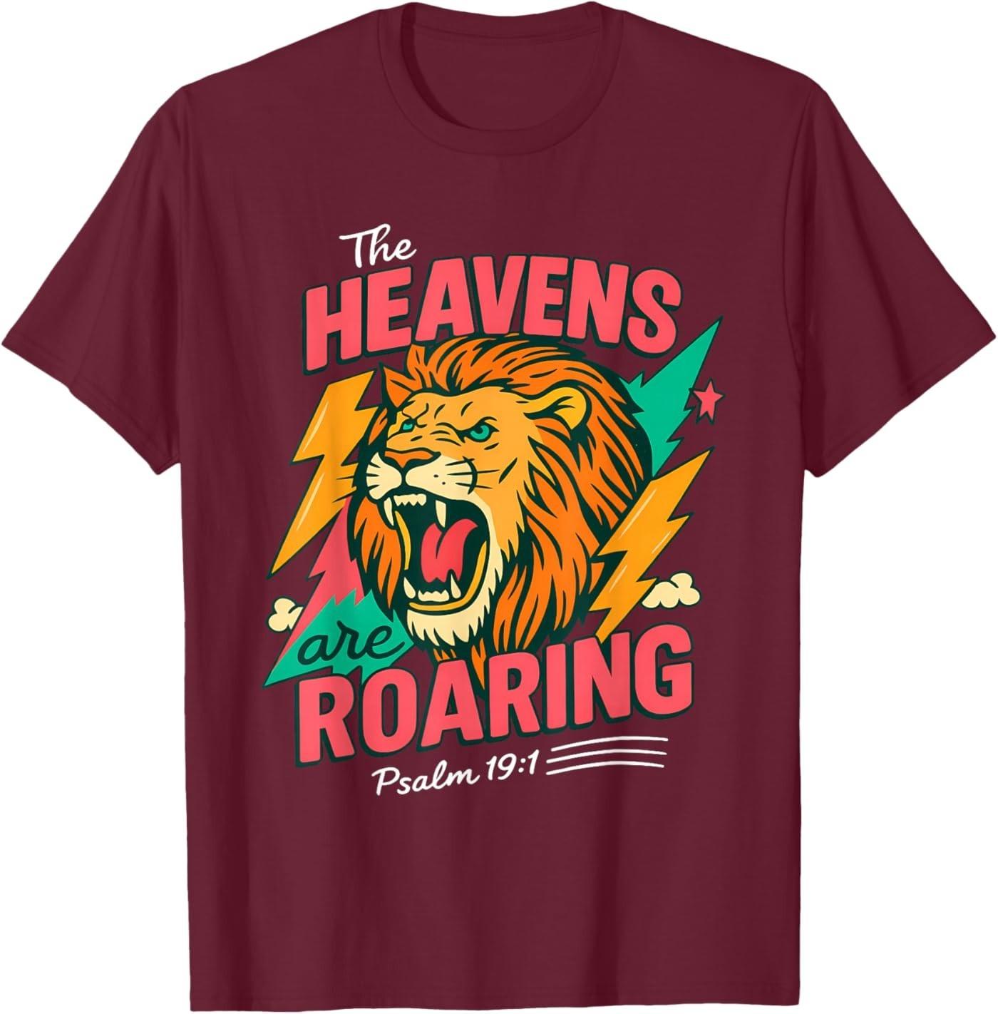 The Heavens are Roaring Psalm 19:1 Lion Christian Faith T-Shirt S разноцветный
The Heavens are Roaring Psalm 19:1 Lion Christian Faith T-Shirt S разноцветный