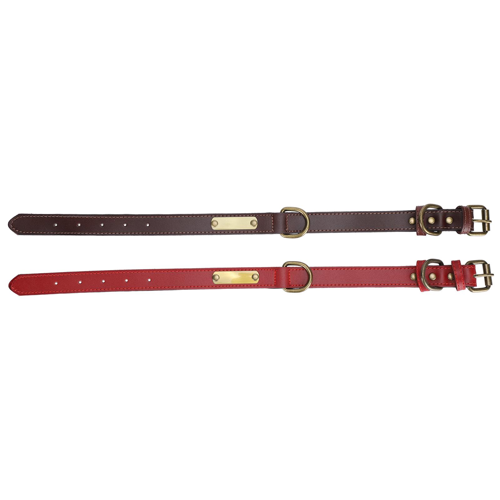 Engravable Comfortable Artificial Cattlehide Pet Dog Collar with Bronze Iron Sheet Supply
Engravable Comfortable Artificial Cattlehide Pet Dog Collar with Bronze Iron Sheet Supply