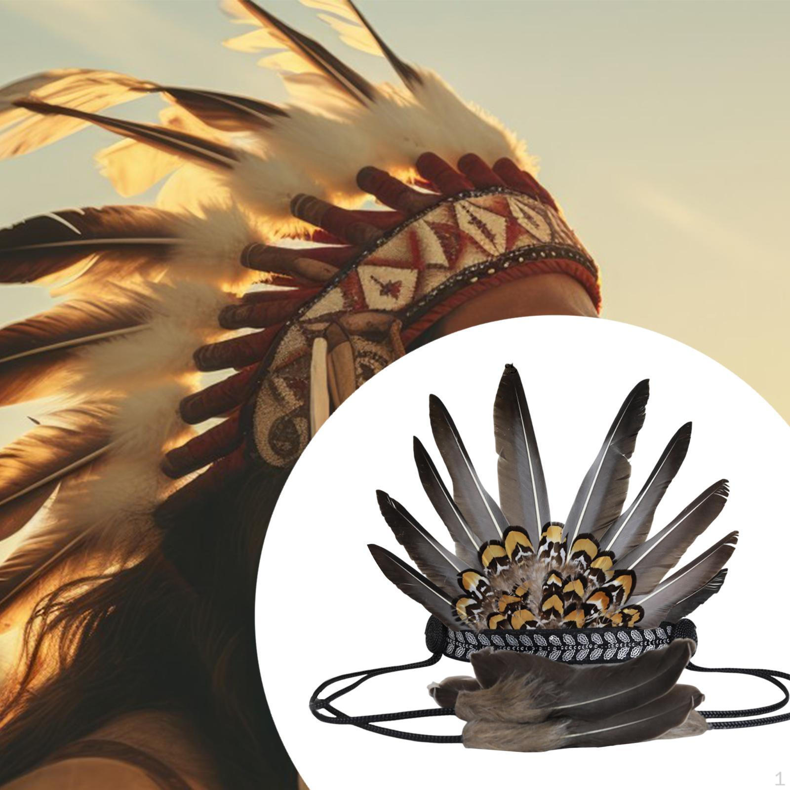 Indian Feather Headdress Props Fancy Dress Headwear for Birthday Gift Stage Show
Indian Feather Headdress Props Fancy Dress Headwear for Birthday Gift Stage Show
