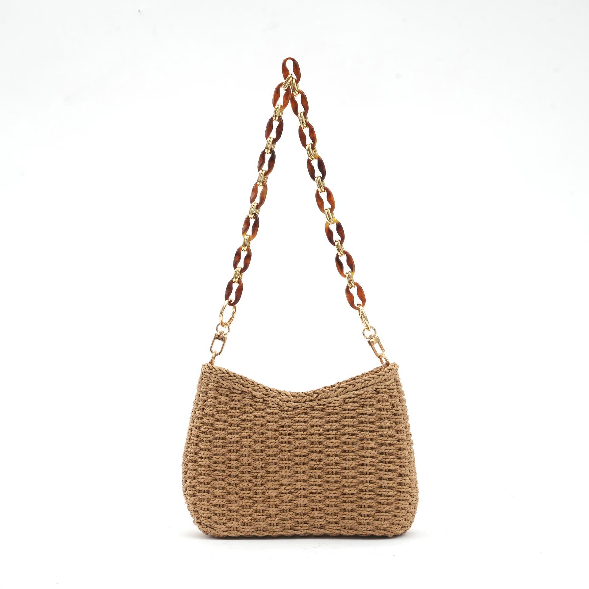 Retro Straw Woven Bag Commuting Women s Bags Summer Resort Woven Beach HandBag Small Chain Shoulder Bag 27x19x7cm
Retro Straw Woven Bag Commuting Women s Bags Summer Resort Woven Beach HandBag Small Chain Shoulder Bag 27x19x7cm