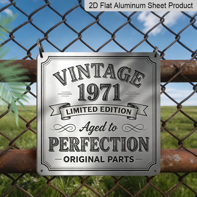 2D Flat - 1pc, Retro Square Metal Aluminum Decorative Sign, Vintage 1971 Perfect Nostalgic Design, Retro Outdoor Wall Decoration, Suitable for Living 20*20cm
2D Flat - 1pc, Retro Square Metal Aluminum Decorative Sign, Vintage 1971 Perfect Nostalgic Design, Retro Outdoor Wall Decoration, Suitable for Living 20*20cm