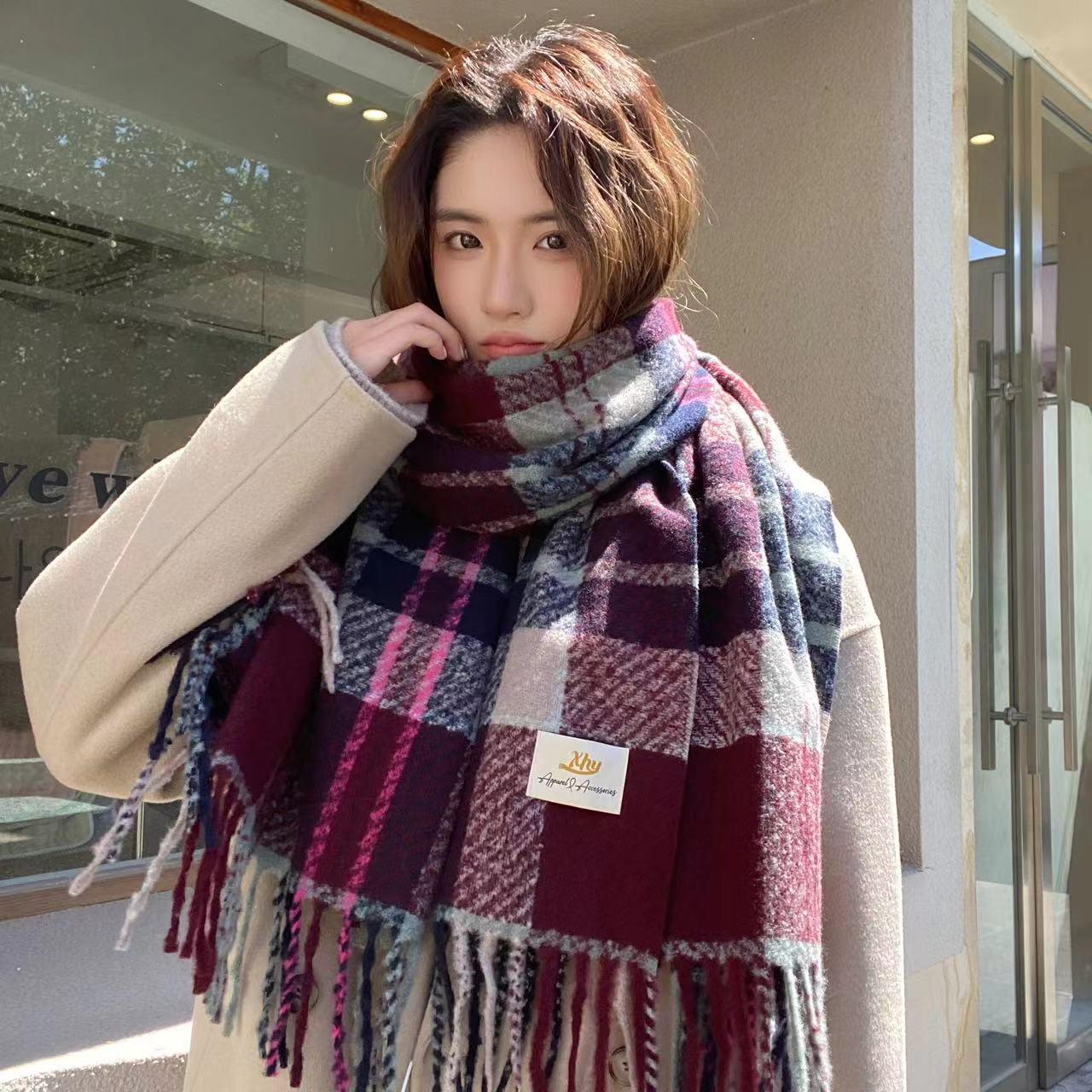 Plaid Empress Red Scarf: High-End Fashionable Women s Autumn/Winter Neck Warmer Shawl Above 175cm
Plaid Empress Red Scarf: High-End Fashionable Women s Autumn/Winter Neck Warmer Shawl Above 175cm