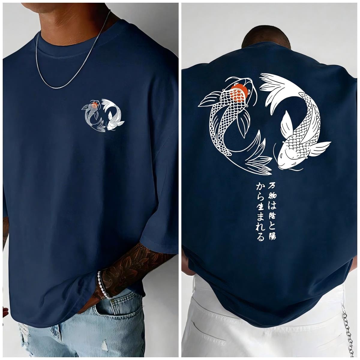 Japanese Koi Harajuku Illustration Pattern T-Shirt Men Summer Casual T Shirt Soft Fashion Short Sleeve Loose Cotton Sportswear 4XL
Japanese Koi Harajuku Illustration Pattern T-Shirt Men Summer Casual T Shirt Soft Fashion Short Sleeve Loose Cotton Sportswear 4XL