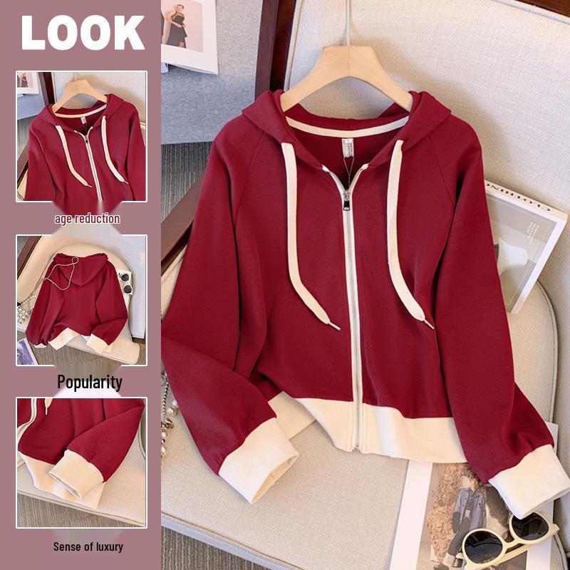 Korean Style Women s Color Block Hoodie Jacket - Casual Spring/Autumn Zipper Top L (100-115 kg)
Korean Style Women s Color Block Hoodie Jacket - Casual Spring/Autumn Zipper Top L (100-115 kg)