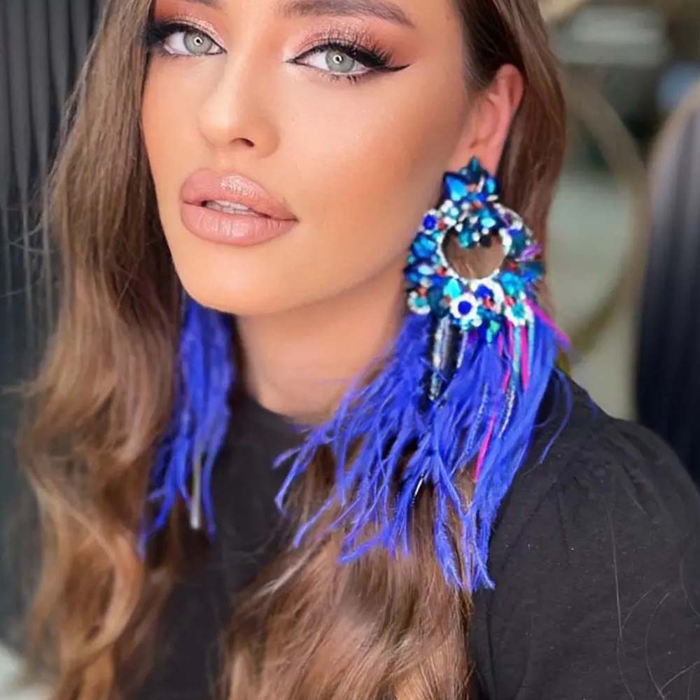 Stonefans Blue Feather Geometric Earrings Women 2024 Chunky Statement Dangle Wedding New Exaggerate Accessories Jewelry Earrings golden
Stonefans Blue Feather Geometric Earrings Women 2024 Chunky Statement Dangle Wedding New Exaggerate Accessories Jewelry Earrings golden