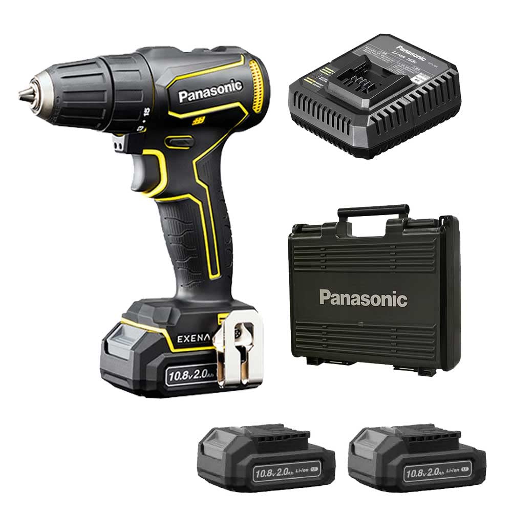 Panasonic Rechargeable Drill Driver Battery Pack x 2 Charger with Plastic Case Chuck Type EXENA L Series Yellow 10.8V 2.0Ah EZ1D31F10D-Y
Panasonic Rechargeable Drill Driver Battery Pack x 2 Charger with Plastic Case Chuck Type EXENA L Series Yellow 10.8V 2.0Ah EZ1D31F10D-Y